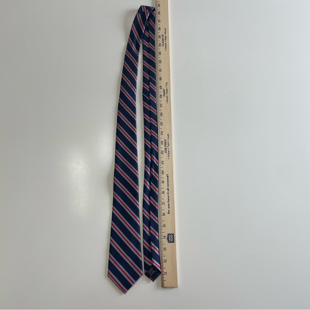 U.S. Polo Assn. Blue Tie with Red and White Stripes Patriotic Classic - Picture 6 of 7